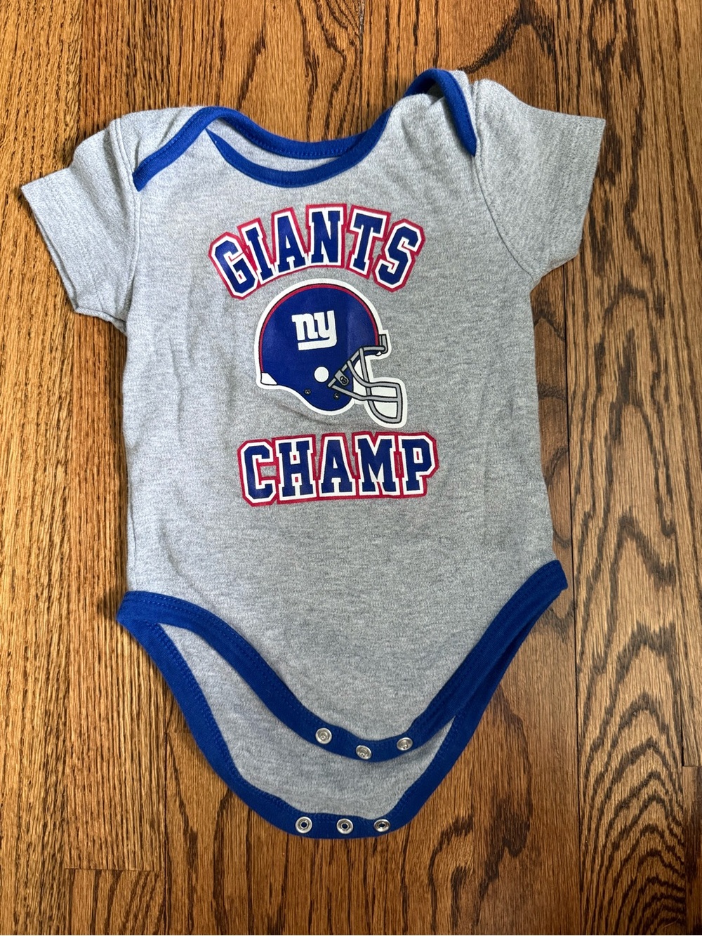 NFL Grey Baby Bodysuit with Royal Blue Trim